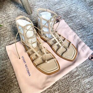 Stuart Weitzman Kora Lace-Up Gladiator Sandal - Size 6